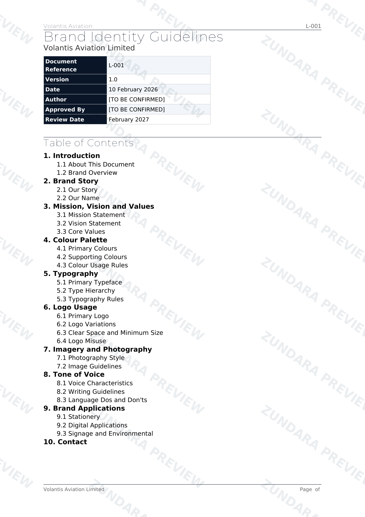Preview of Brand Identity Guidelines
